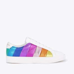 Kurt Geiger London Lane Stripe Sneaker Rainbow Multi/Other Size 38 7.5 LIKE NEW